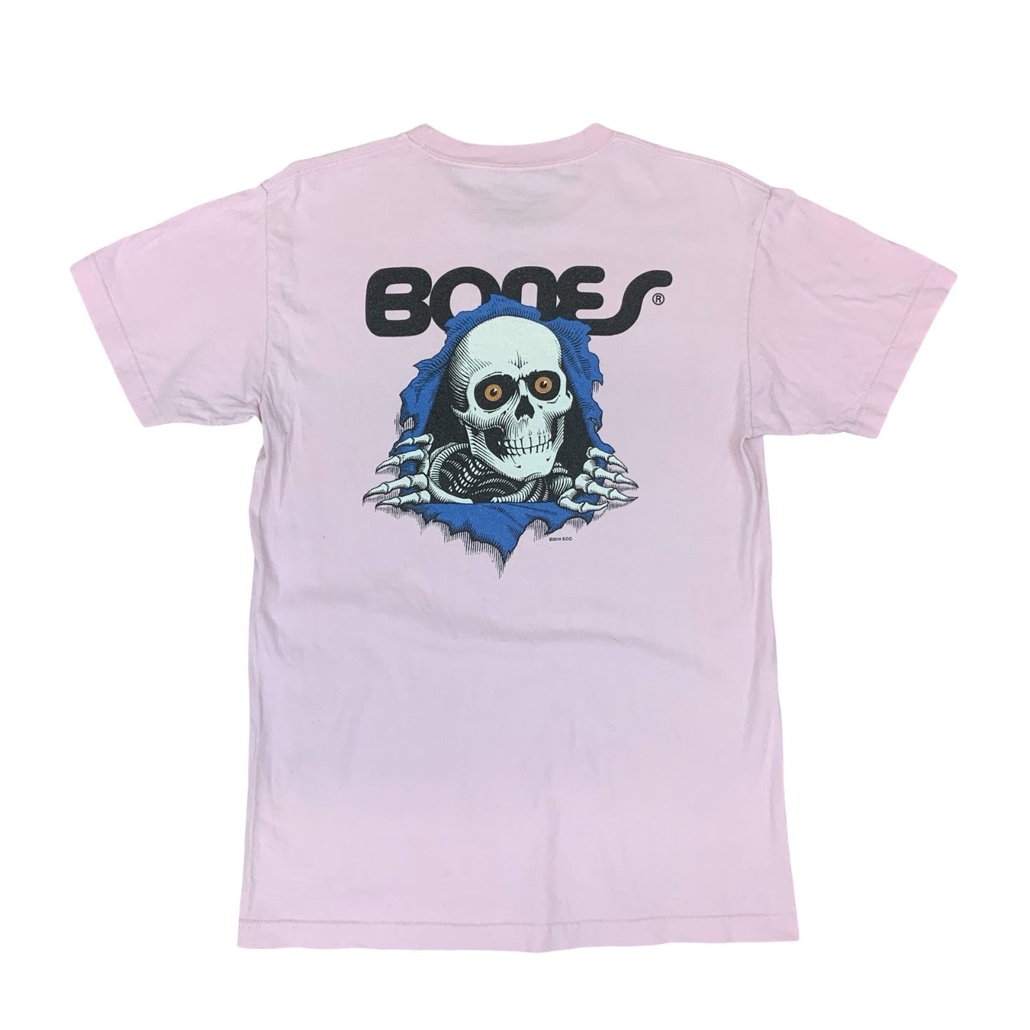 2014 POWELL PERALTA SKATEBOARDING BONES BRIGADE DOUBLE SIDED GRAPHIC TEE MED