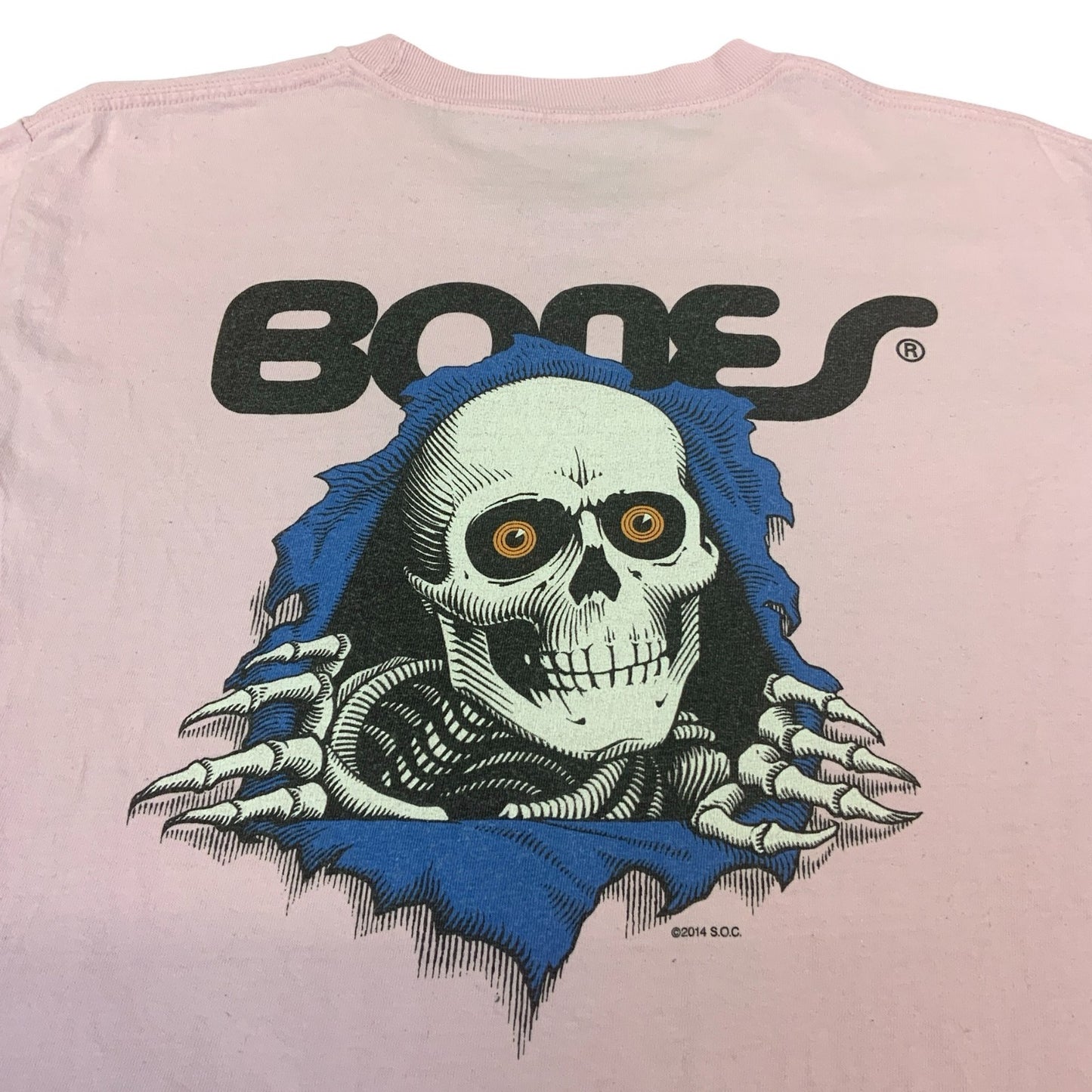 2014 POWELL PERALTA SKATEBOARDING BONES BRIGADE DOUBLE SIDED GRAPHIC TEE MED