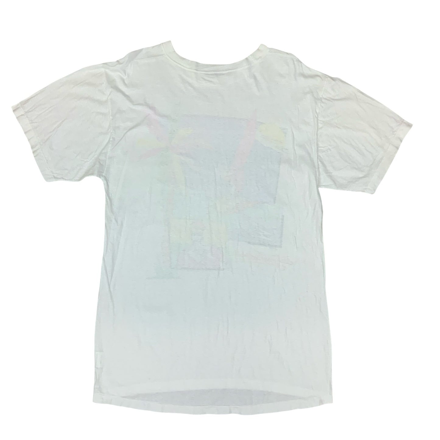 VTG 80S EGON VON FURSTENBERG WHITE GRAPHIC TEE EXTRA LARGE