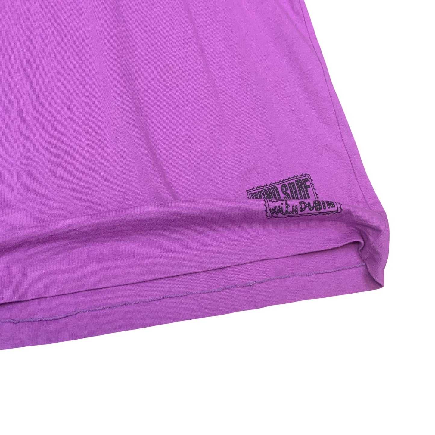 VTG 90S WIND SURF RED PURPLE COLOURBLOCK SINGLE STITCH GRAPHIC TEE LARGE