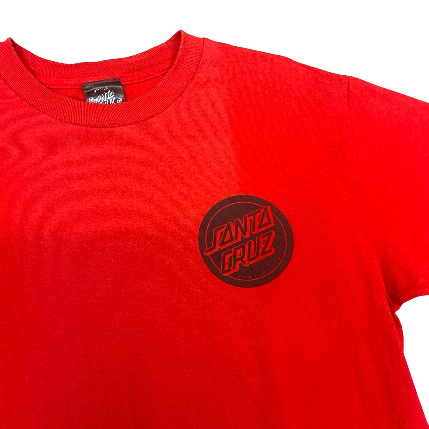 Y2K SANTA CRUZ SKATEBOARDS SKATING SURFING RED GRAPHIC TEE MEDIUM