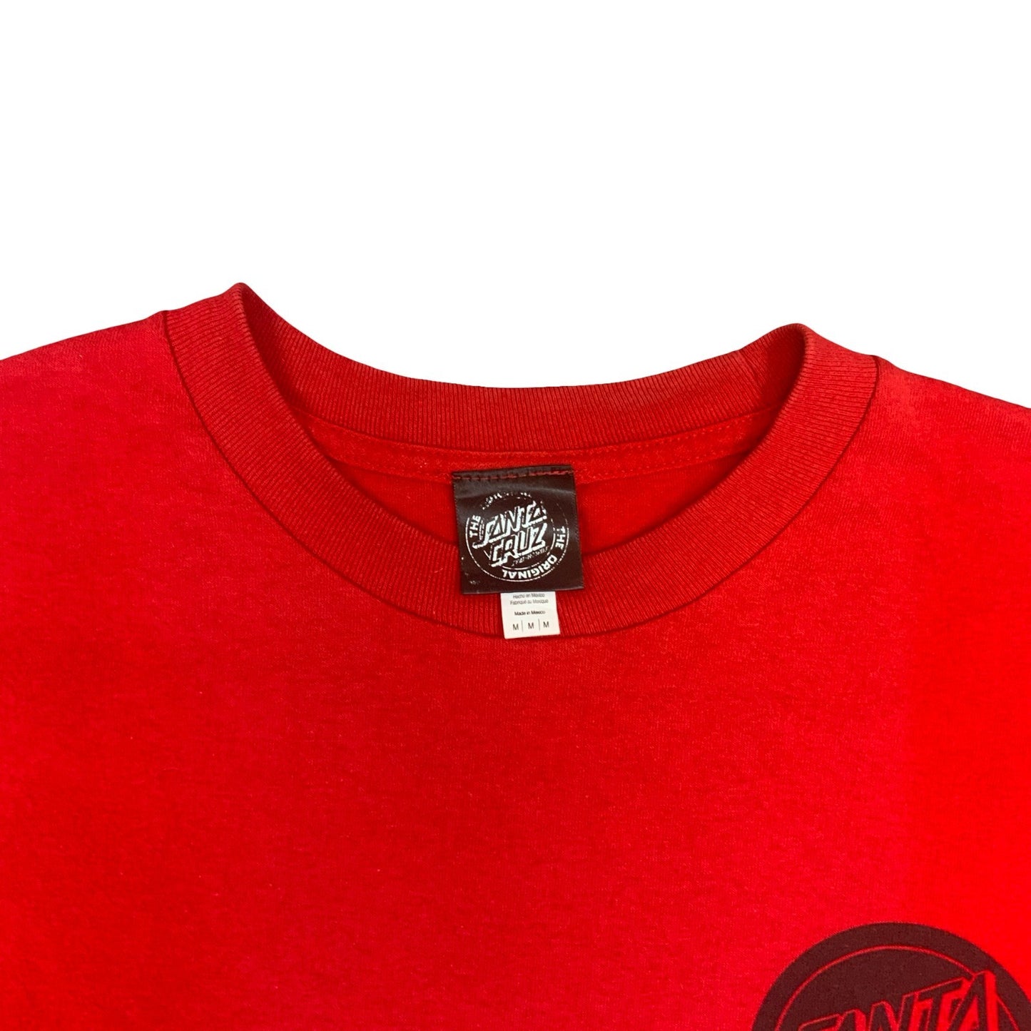 Y2K SANTA CRUZ SKATEBOARDS SKATING SURFING RED GRAPHIC TEE MEDIUM