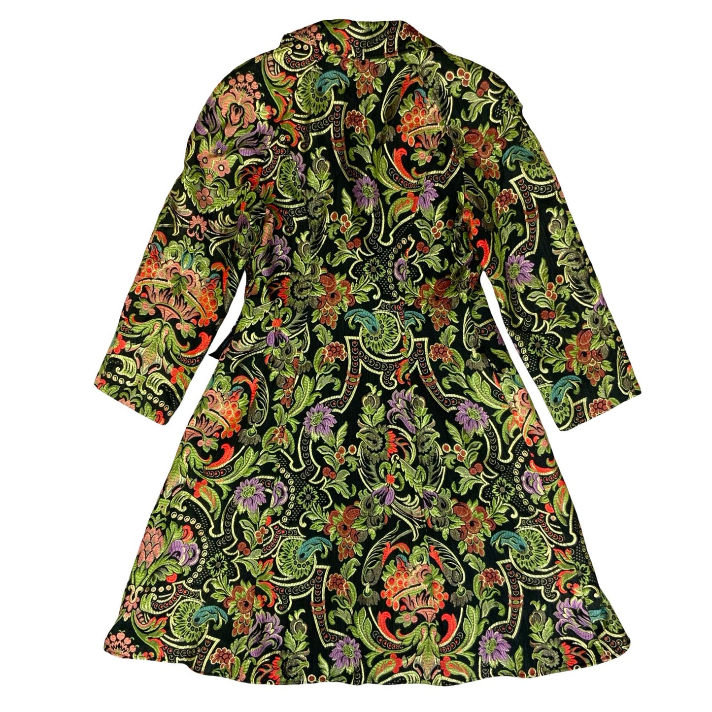 90s 'CHRISTIAN LACROIX' COUTURE COLOURFUL EMBROIDERED EVENING COAT UK 8