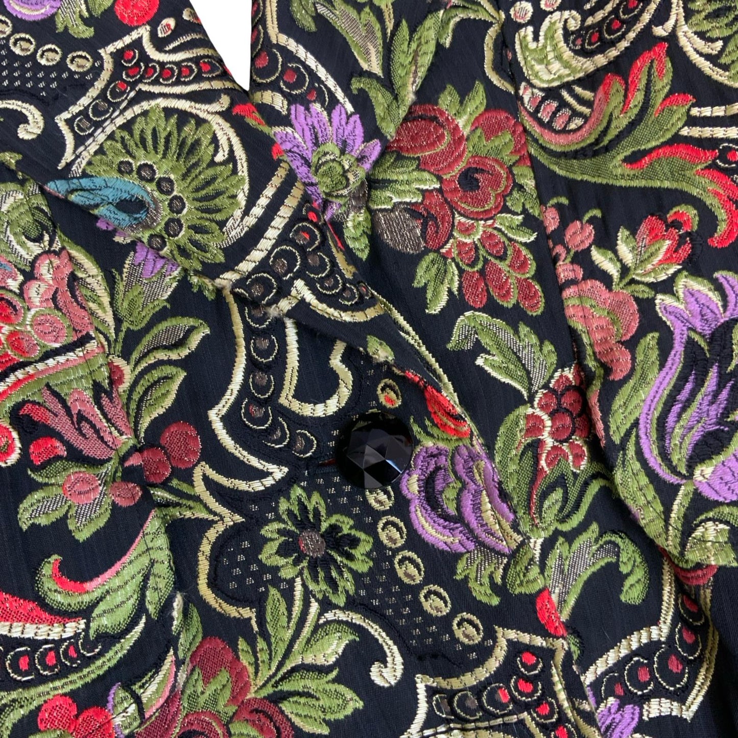 90s 'CHRISTIAN LACROIX' COUTURE COLOURFUL EMBROIDERED EVENING COAT UK 8