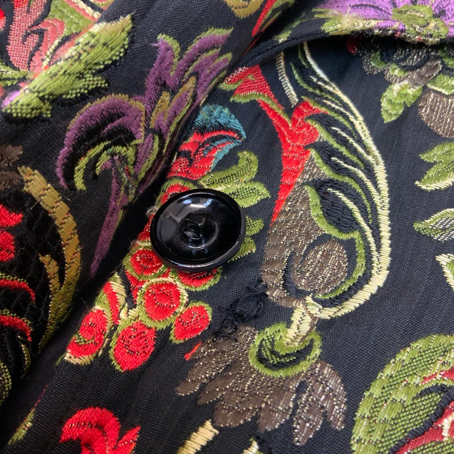 90s 'CHRISTIAN LACROIX' COUTURE COLOURFUL EMBROIDERED EVENING COAT UK 8