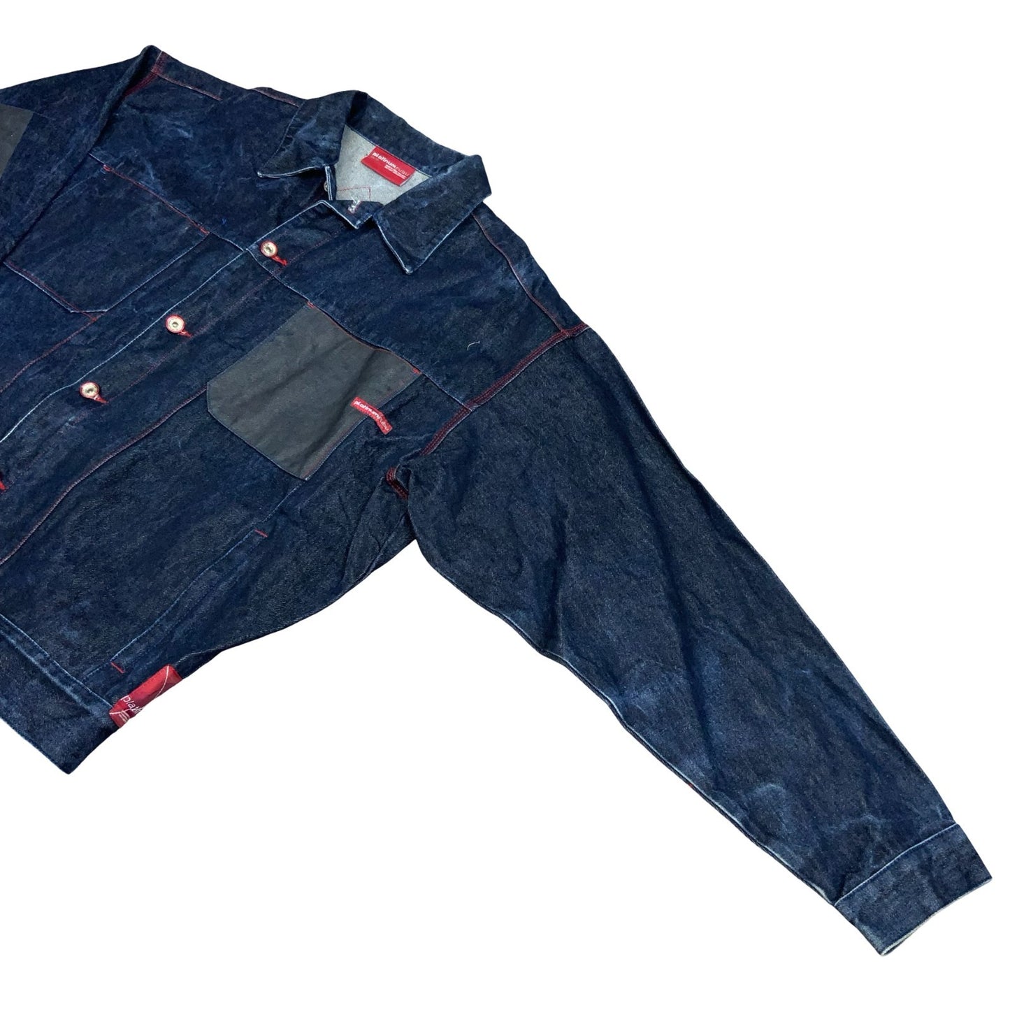 VTG RARE PLATINUM RUBY BLUE EMBROIDERED FAT ALBERT AND THE GANG DENIM JACKET 3XL