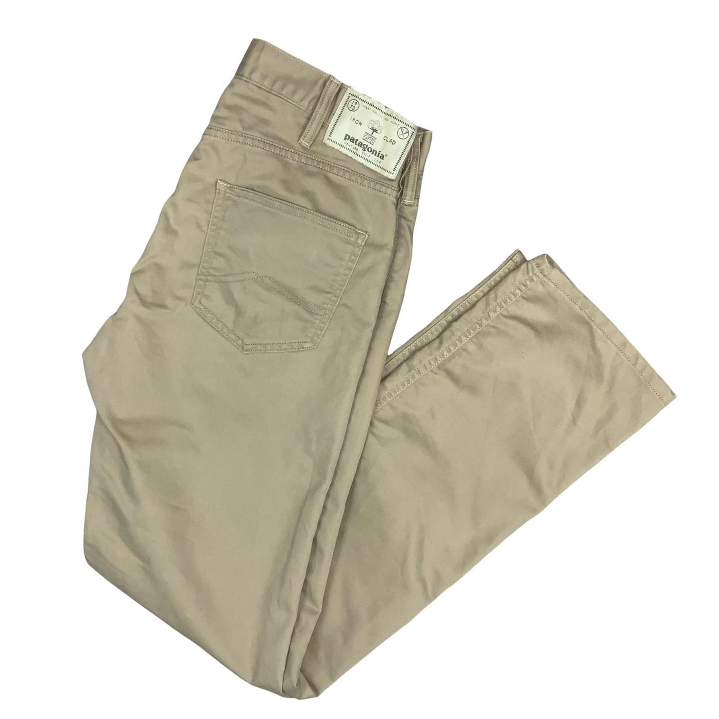 VTG 'PATAGONIA' LIGHT BEIGE STRAIGHT WORK-WEAR ORGANIC RECYCLED CHINOS W29 L30