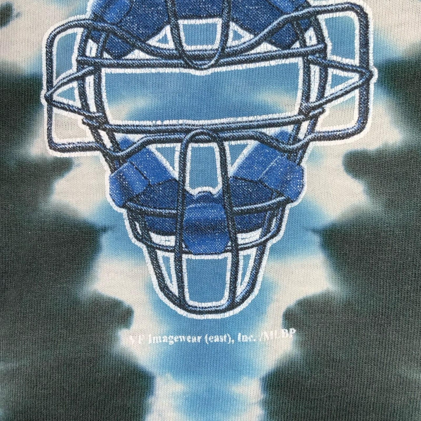 90s 'LEE SPORT' MLB CHICAGO CUBS BASEBALL BLUE GREY TIE-DYE RETRO T-SHIRT 2XL