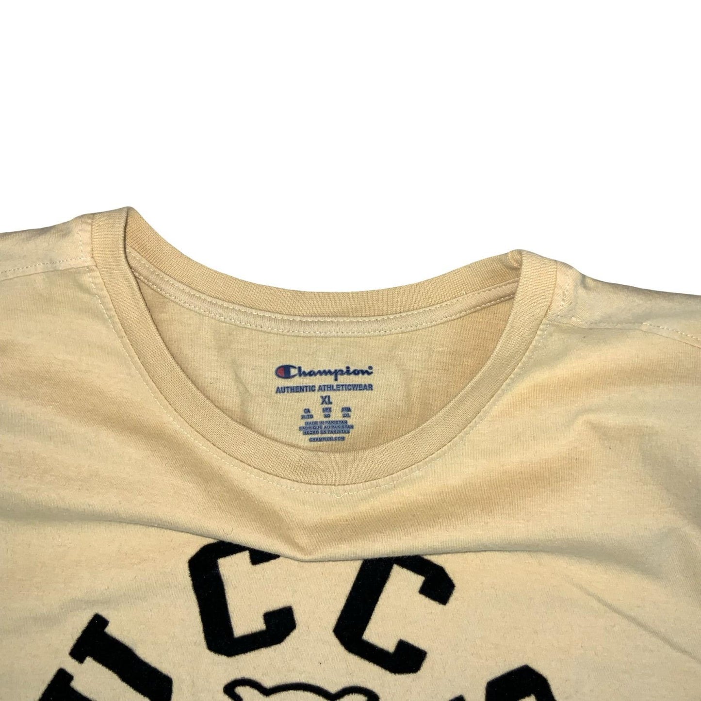 UCCS 'CHAMPION' AUTHENTIC MOUNTAIN LIONS YELLOW LONG SLEEVED SWEATSHIRT TEE XL