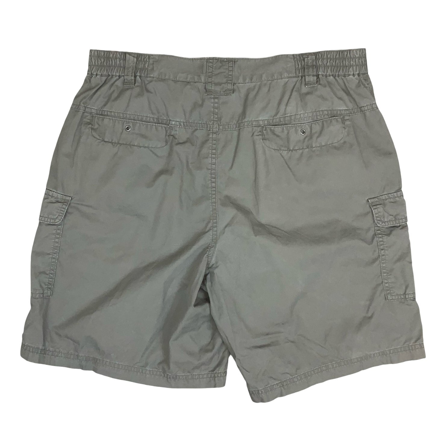 90s 'COLUMBIA' SPORTSWEAR KHAKI GREEN GREY CARGO COMBAT STREETWEAR SHORTS 33W