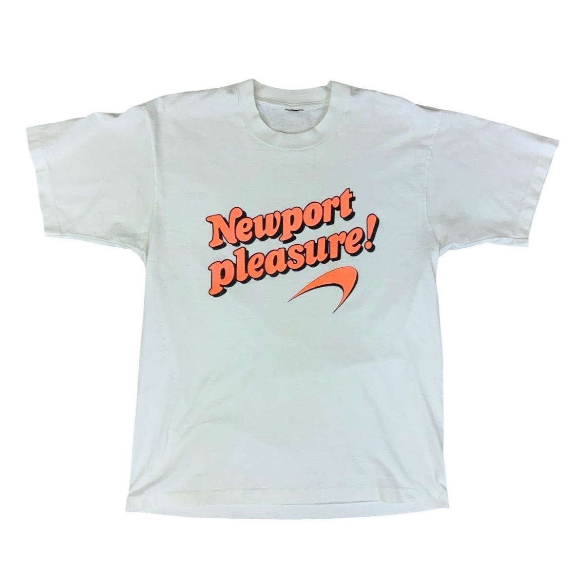 VTG 90s NEWPORT PLEASURE SINGLE STITCH T SHIRT SINGLESTITCH WHITE S