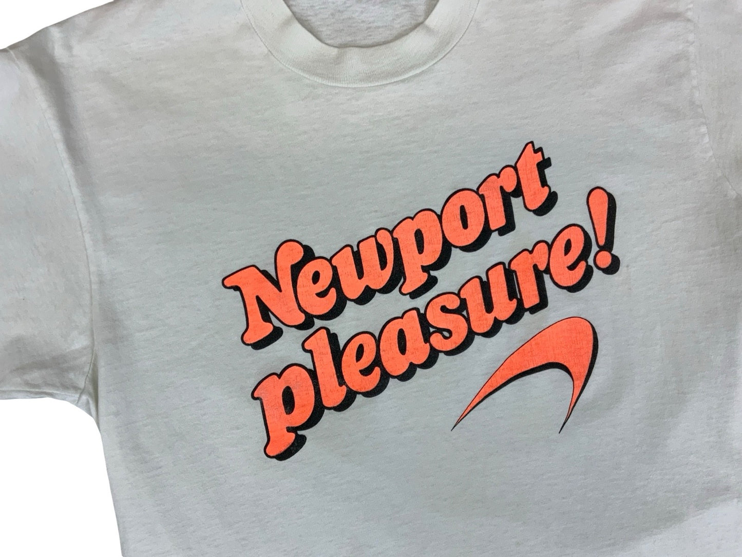 VTG 90s NEWPORT PLEASURE SINGLE STITCH T SHIRT SINGLESTITCH WHITE S