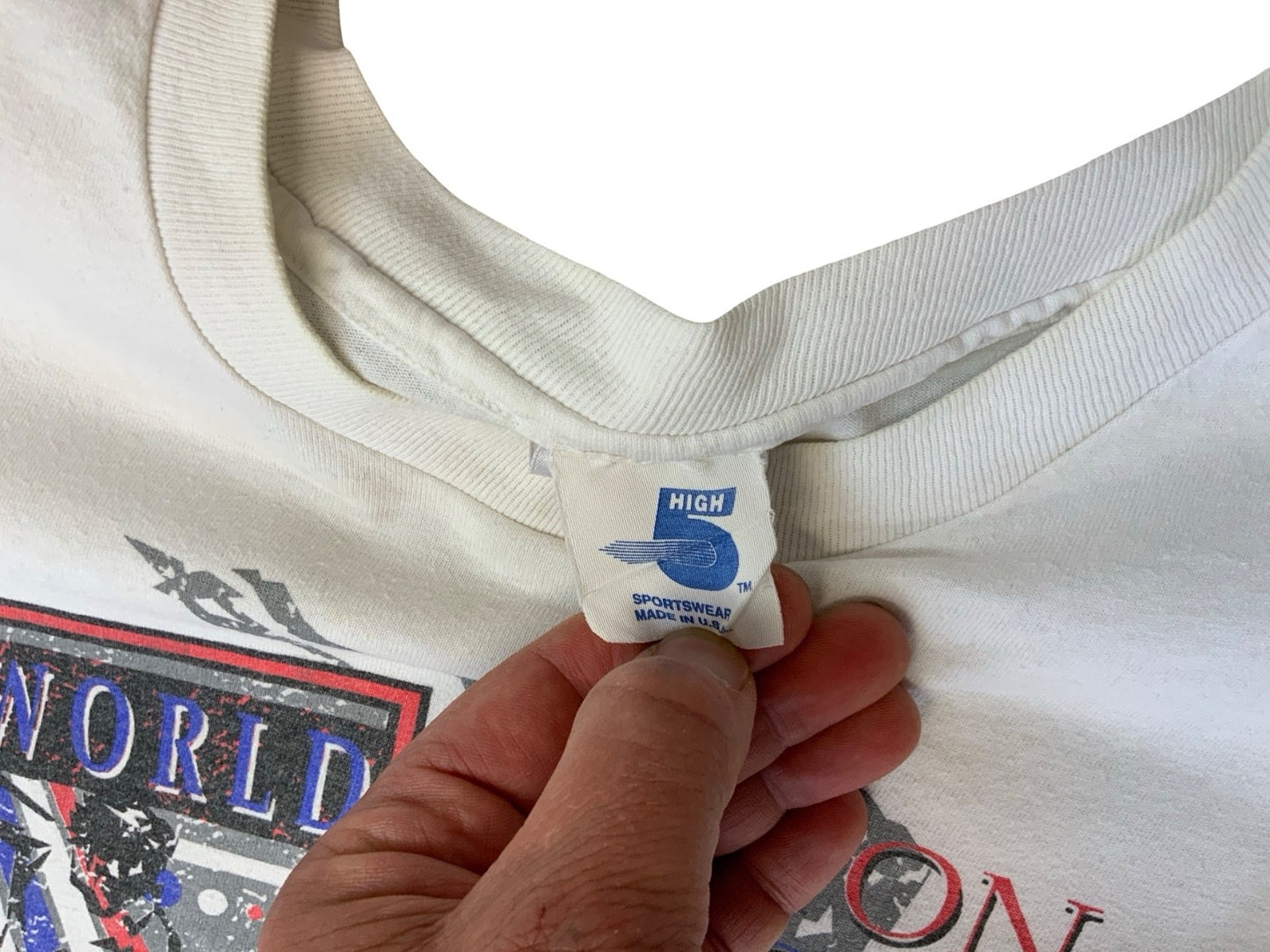 VTG 90s USA SOCCER WORLD CUP 94 FOOTBALL HANES HEAVY SINGLE STITCH T SHIRT M