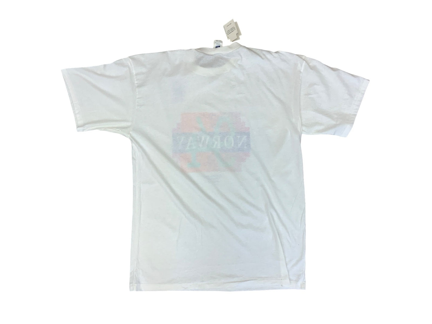 DEADSTOCK TAGGED VTG 90s LILLEHAMMER 94 OLYMPICS SINGLE STITCH T SHIRT NORWAY XL