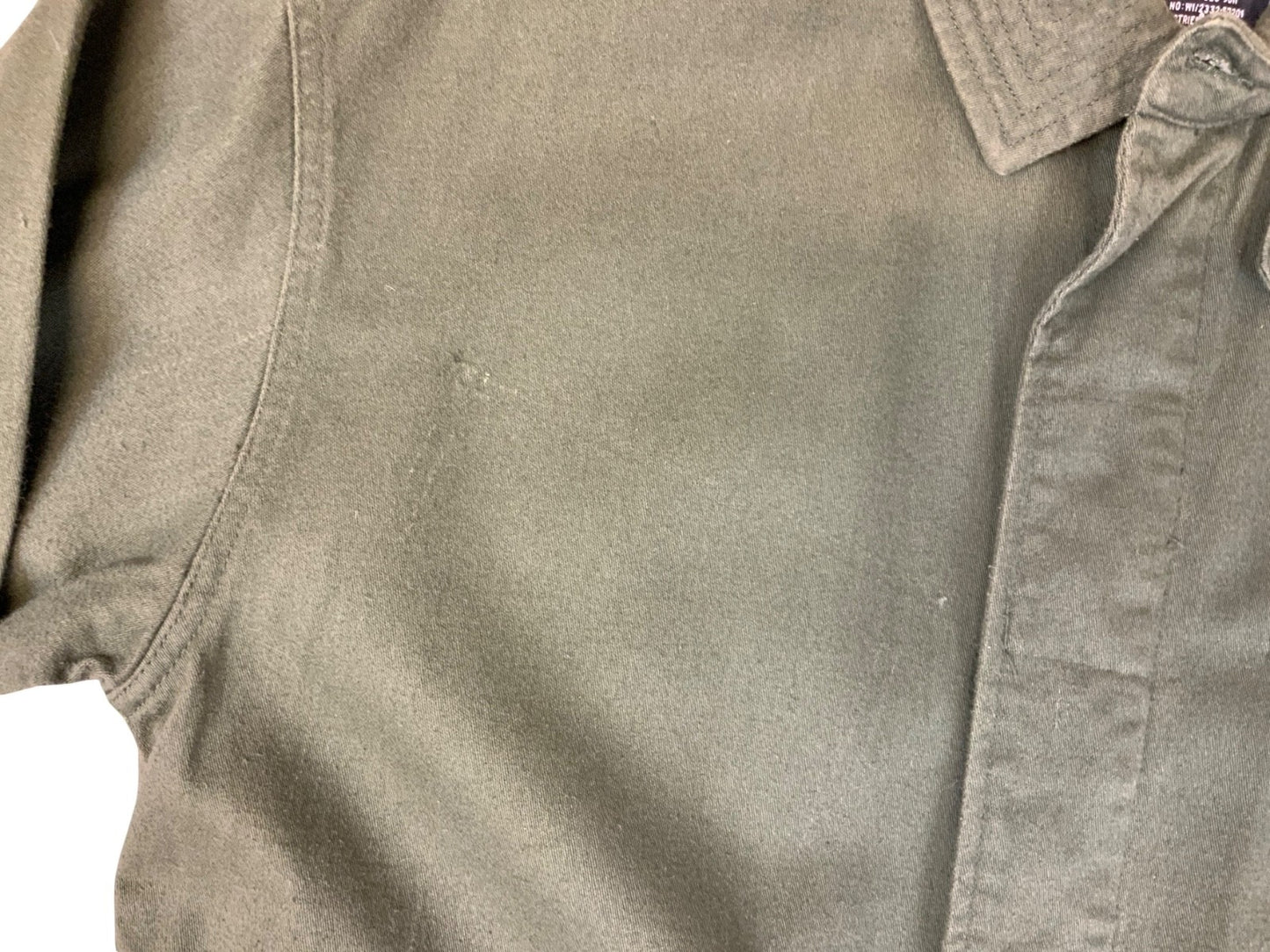 VTG USN US NAVY WILKER IND HEAVY COTTON TWILL 3 POCKET DECK JACKET TALON ZIP S