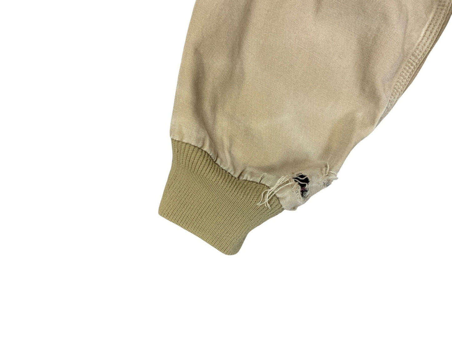 VTG Y2K USA CARHARTT DUCK CANVAS DISTRESSED WORKWEAR JACKET BEIGE 2XL
