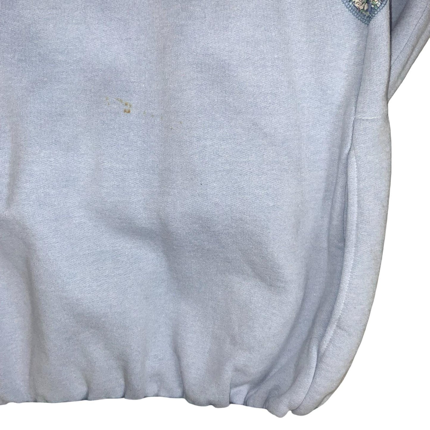 VTG 80s 'CACHAREL' LIGHT BLUE FLORAL CHIC CASUAL PULL-OVER SWEATSHIRT UK 14/ 16
