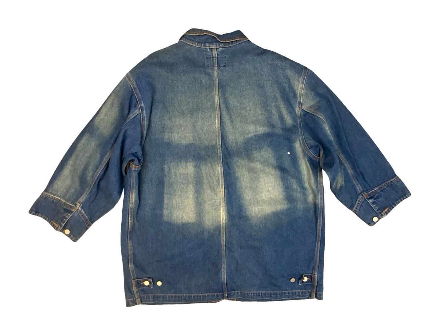 VTG 3/4 SLEEVE 'CONVERSE' ALL STARS DENIM CHORE JACKET AMAZING SUN FADES 2XL