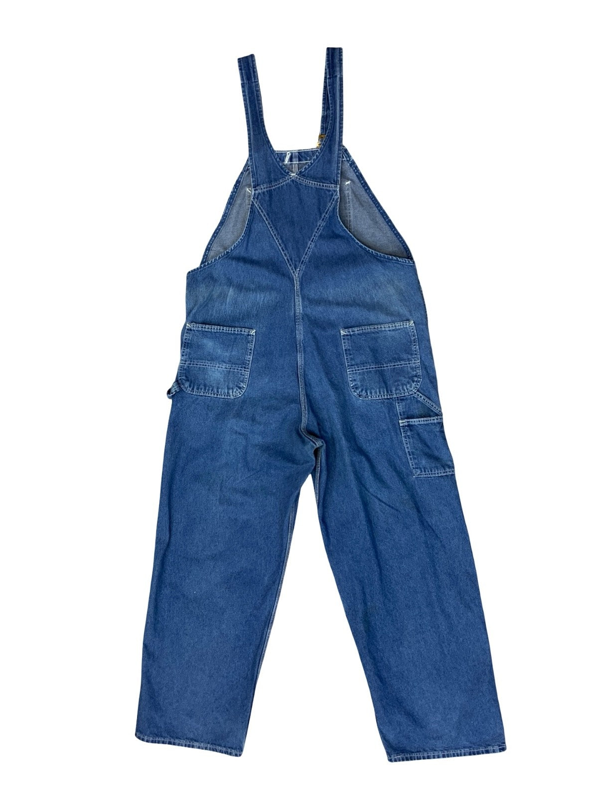 VTG CARHARTT DENIM DUNGAREES CARPENTER USA WORKWEAR ROCKABILLY HILLBILLY 38W 30L