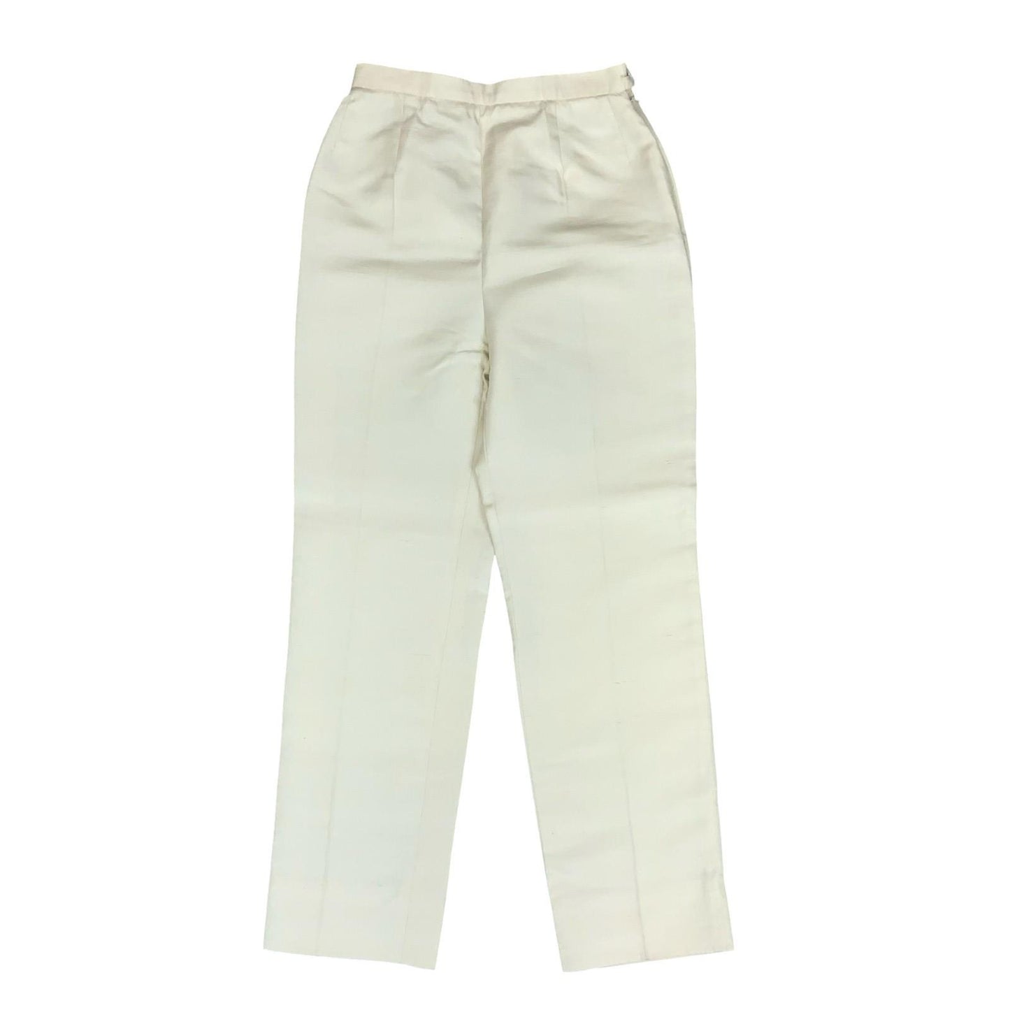 VTG 90s 'DOLCE & GABBANA' OFF-WHITE LUXURY ITALIAN COTTON SILK 3/4 TROUSERS XS