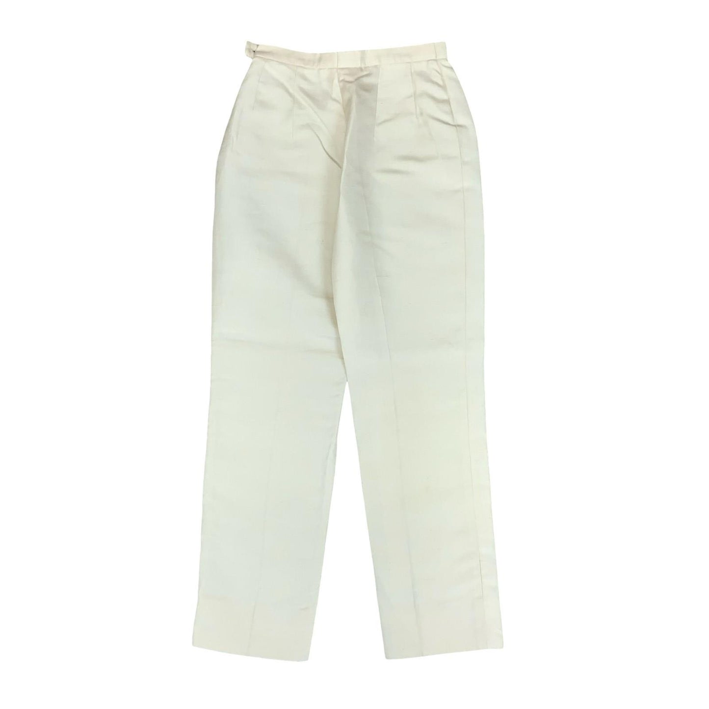 VTG 90s 'DOLCE & GABBANA' OFF-WHITE LUXURY ITALIAN COTTON SILK 3/4 TROUSERS XS