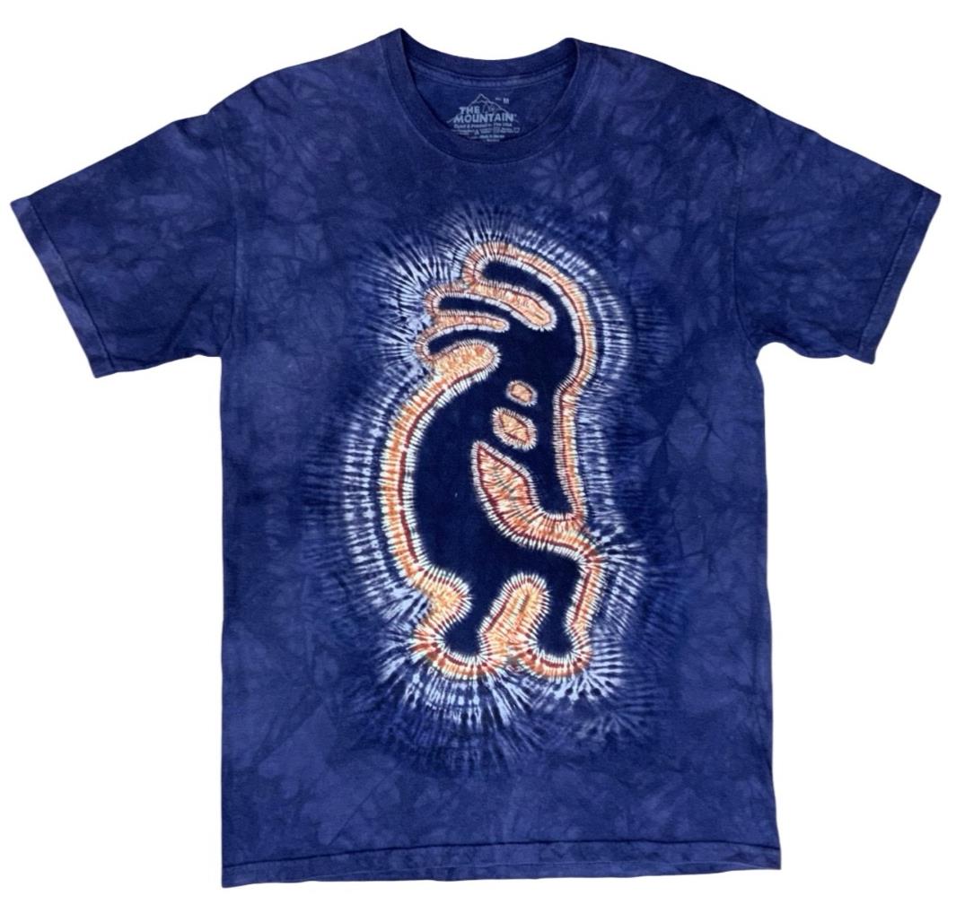 THE MOUNTAIN TIE DYE KOKO KOKOPELLI HOPI NATIVE AMERICAN INDIAN T SHIRT MEDIUM