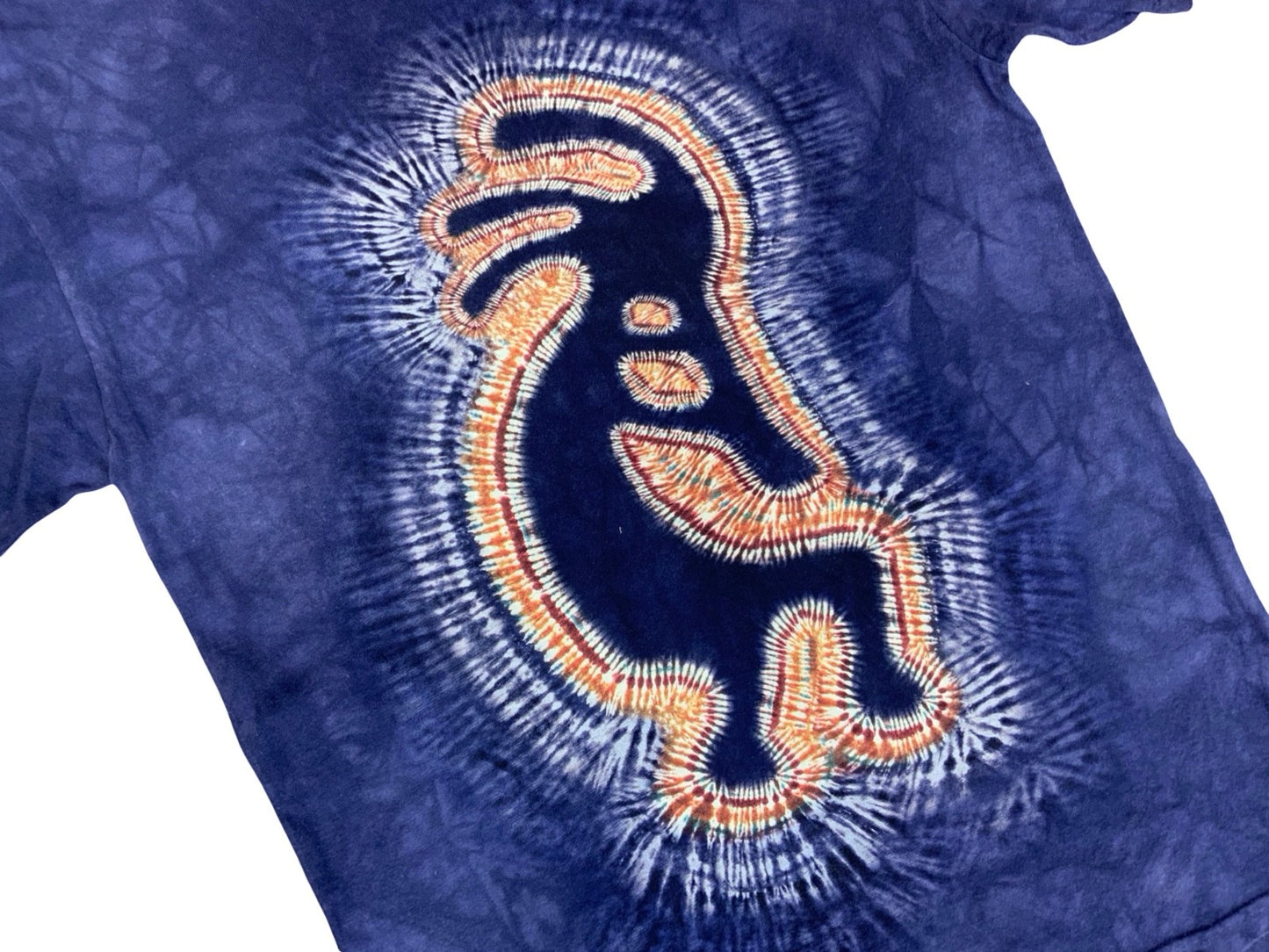 THE MOUNTAIN TIE DYE KOKO KOKOPELLI HOPI NATIVE AMERICAN INDIAN T SHIRT MEDIUM