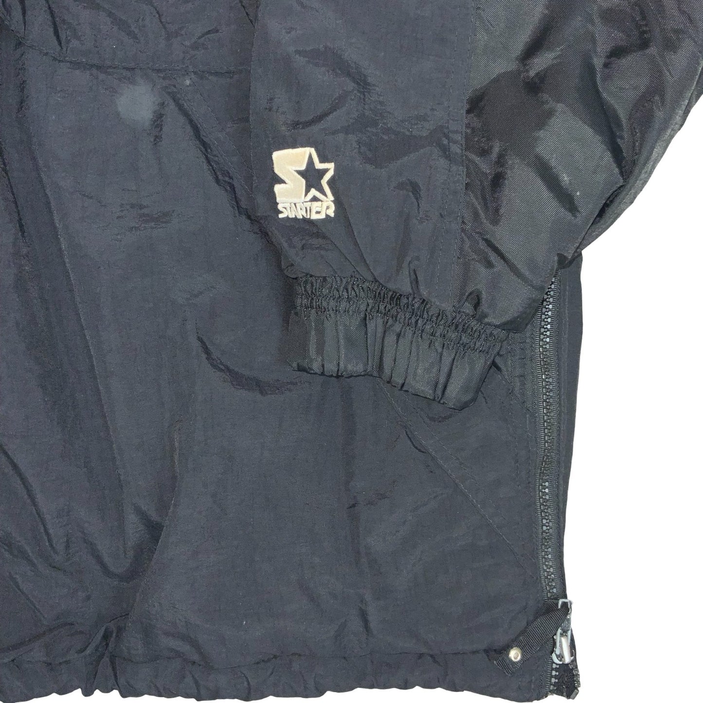 VTG 'NFL PRO-LINE STARTER' STEELERS FOOTBALL BLACK PULLOVER OUTDOOR COAT 4XL