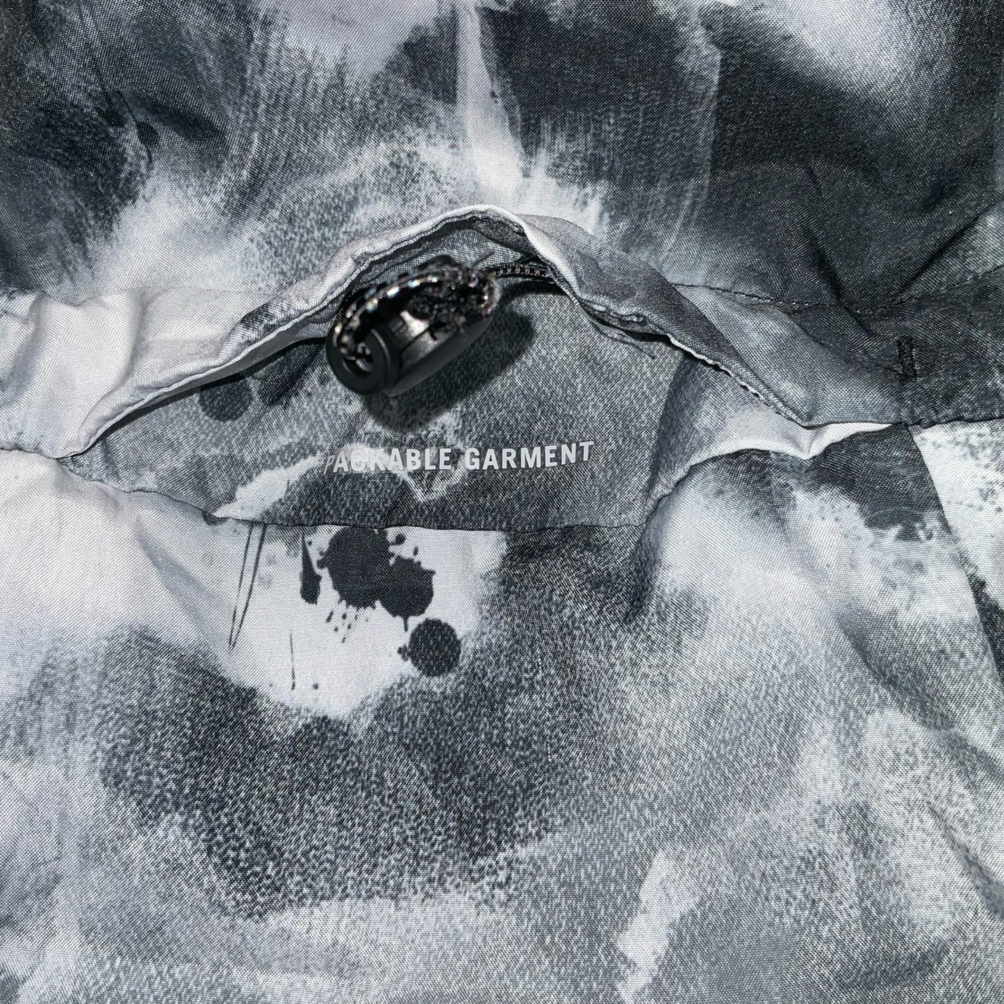 90s 'NIKE' DRI-FIT GREY WHITE TIE-DYE PULL-OVER WINDBREAKER RAINCOAT JACKET XL