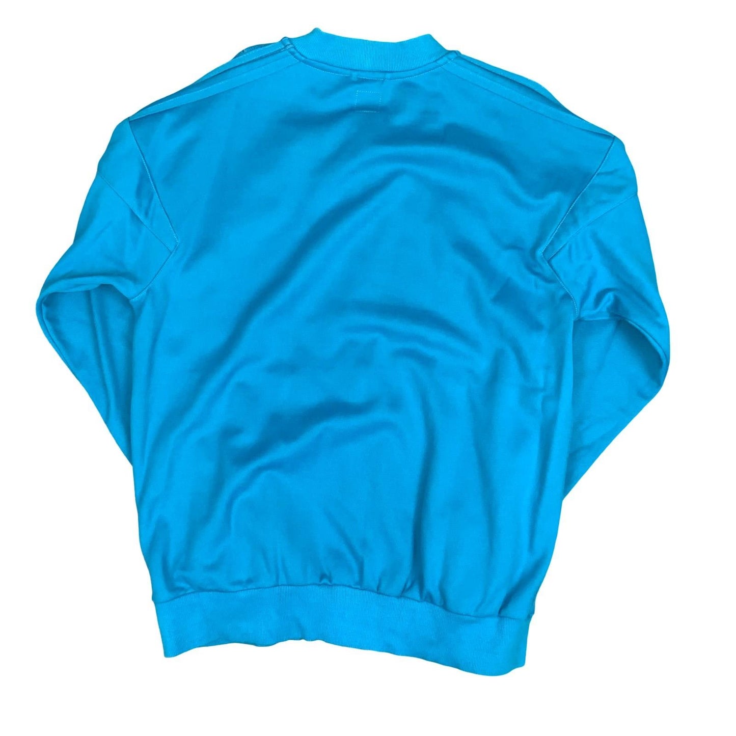 VTG SAMPLE 'ADIDAS' CELEBRATE ORIGINALITY BLUE KNIT TRAINING TRACK JACKET M/L