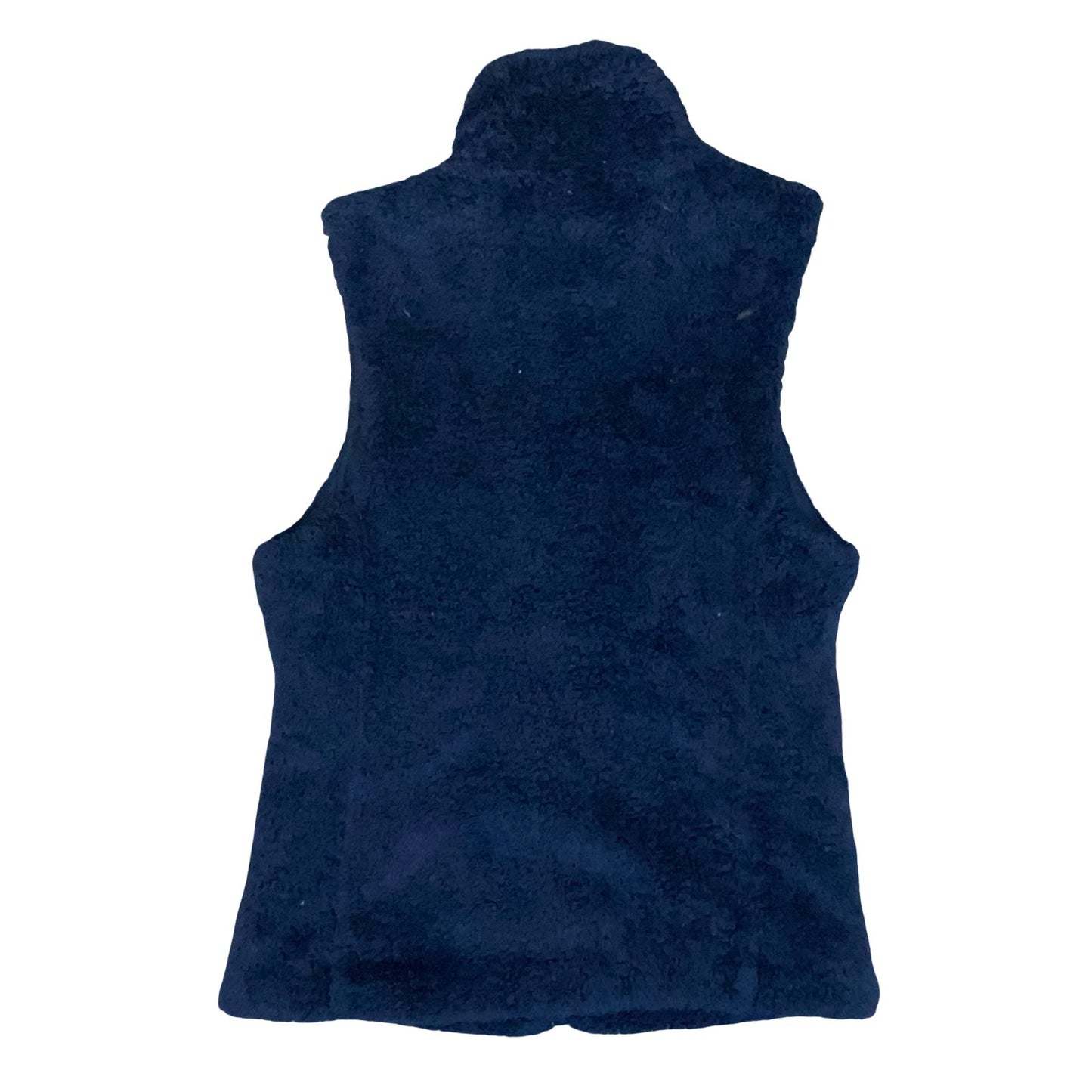 VTG 90s 'PATAGONIA' BLUE ZIP-UP LINED TEDDY FLEECE GILET BODY WARMER S 8