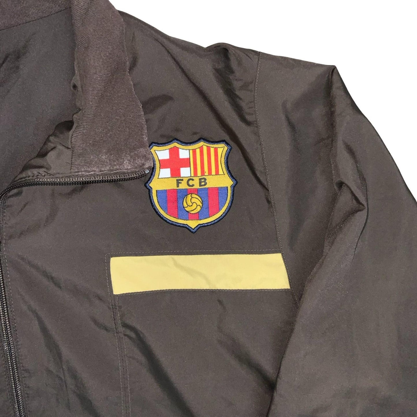 VTG 2008-09 'NIKE' FC BARCELONA BROWN WINDBREAKER TRACK JACKET MEDIUM
