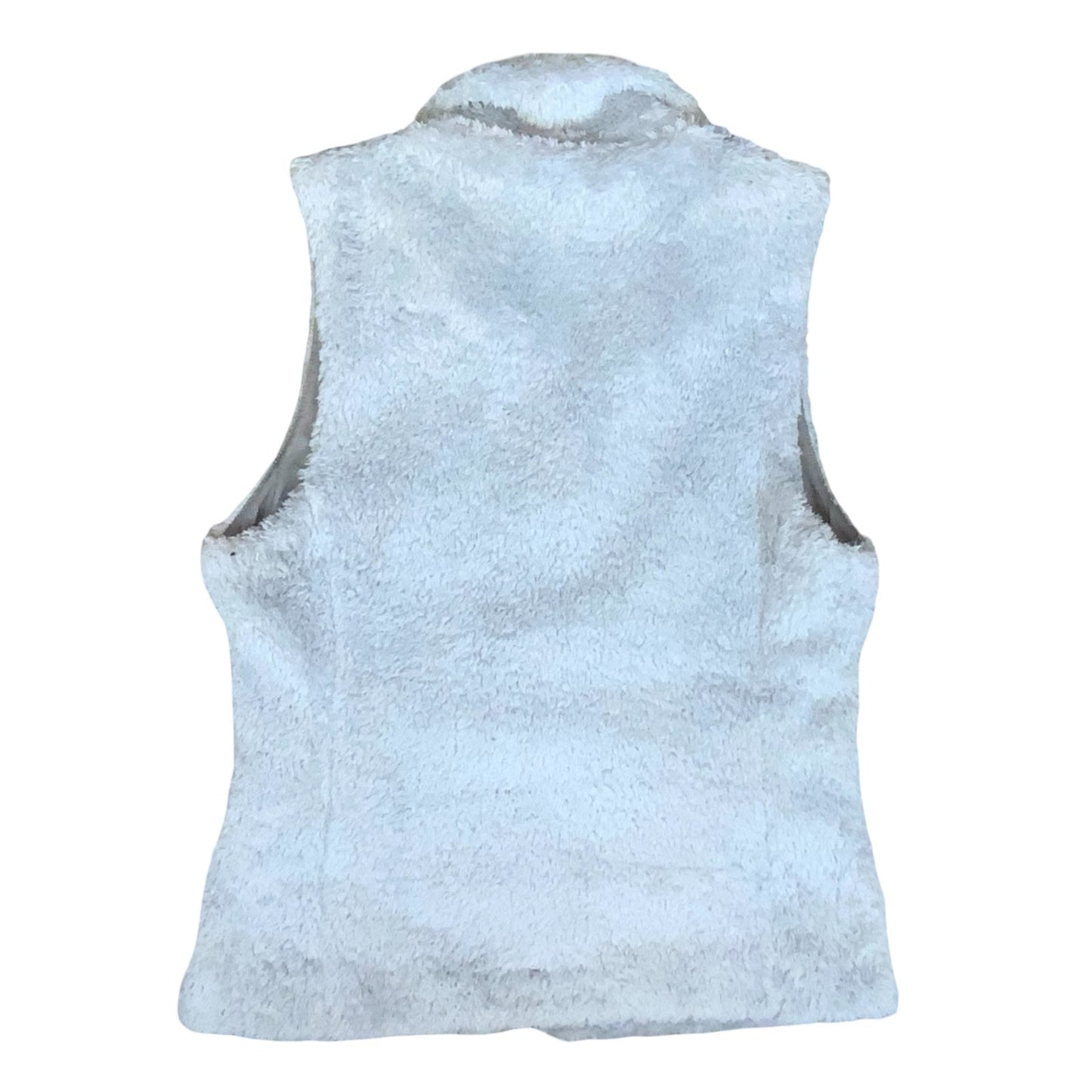 VTG 90s 'PATAGONIA' WHITE SLEEVELESS ZIP-UP TEDDY FLEECE GILET BODY WARMER S 8