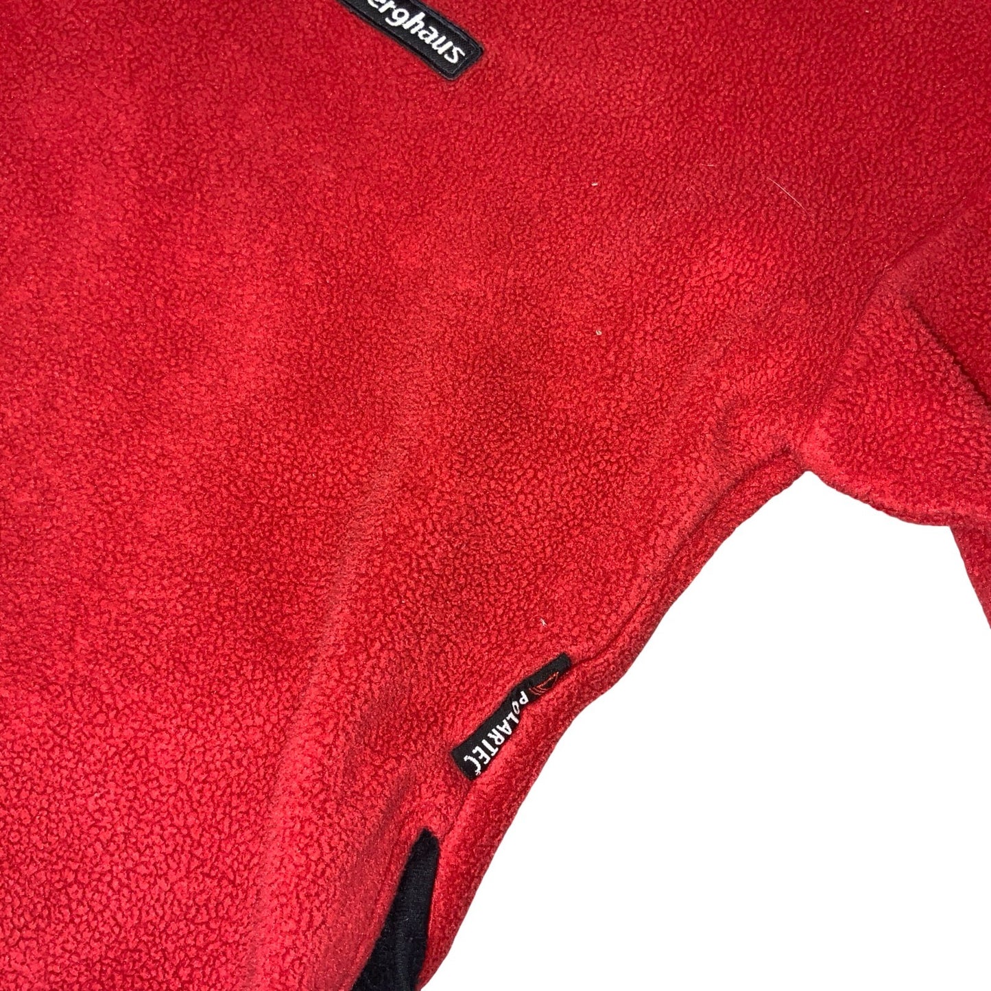 VTG 90s 'BERGHAUS' RED PULL-OVER CASUAL OVERSIZED OUTDOORS TEDDY FLEECE XL