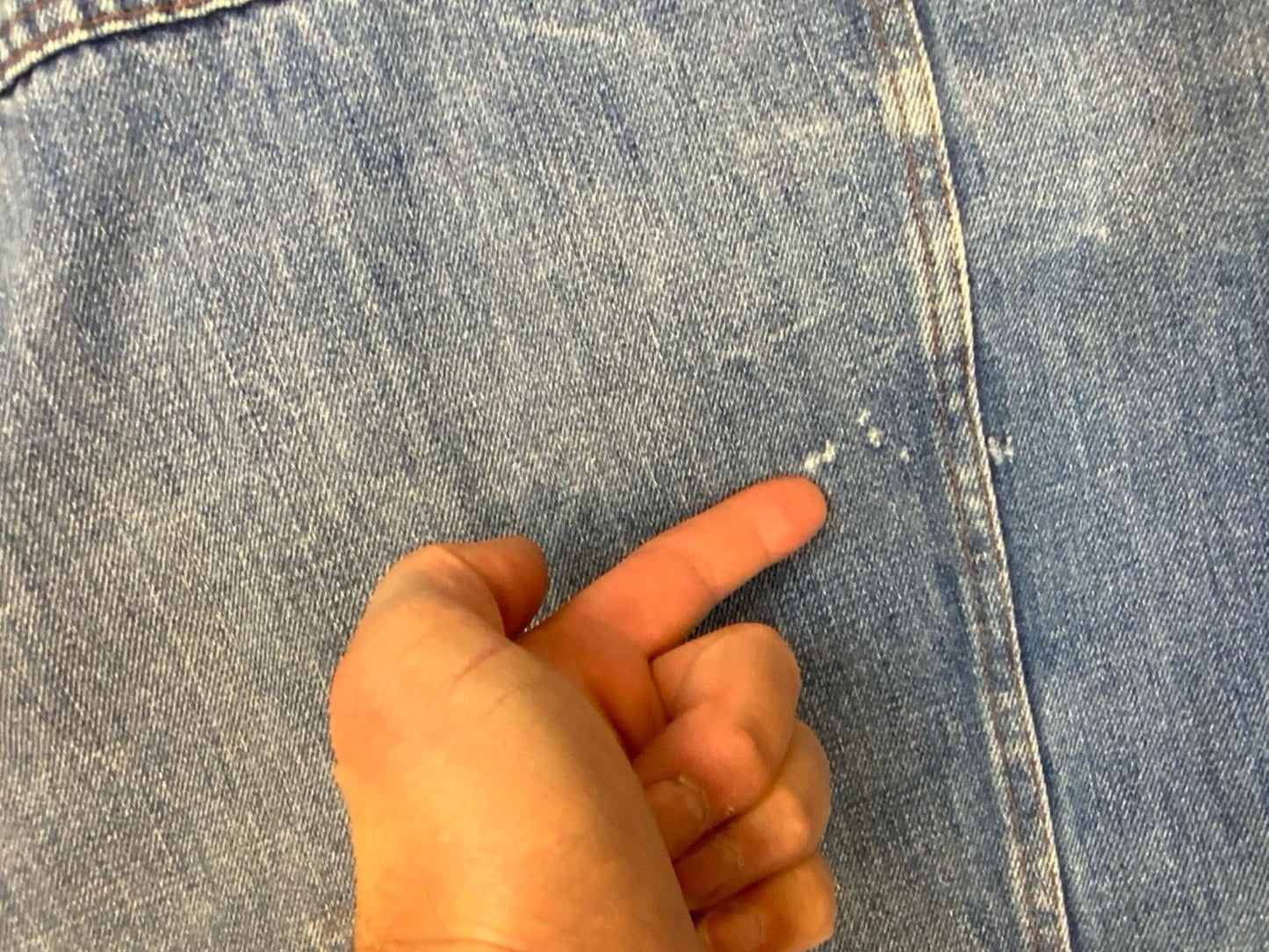 RARE VTG 1970s LEVIS TYPE 3 TRUCKER DENIM JACKET BLUE FADES XL