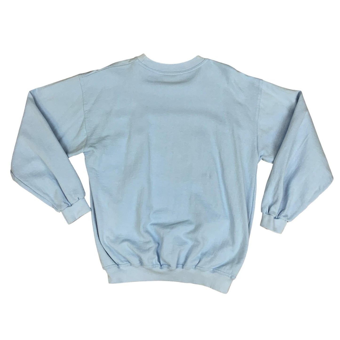 Y2K Blind Skateboards Shroom Alien Baby Blue Crewneck Sweater Embroidered Med