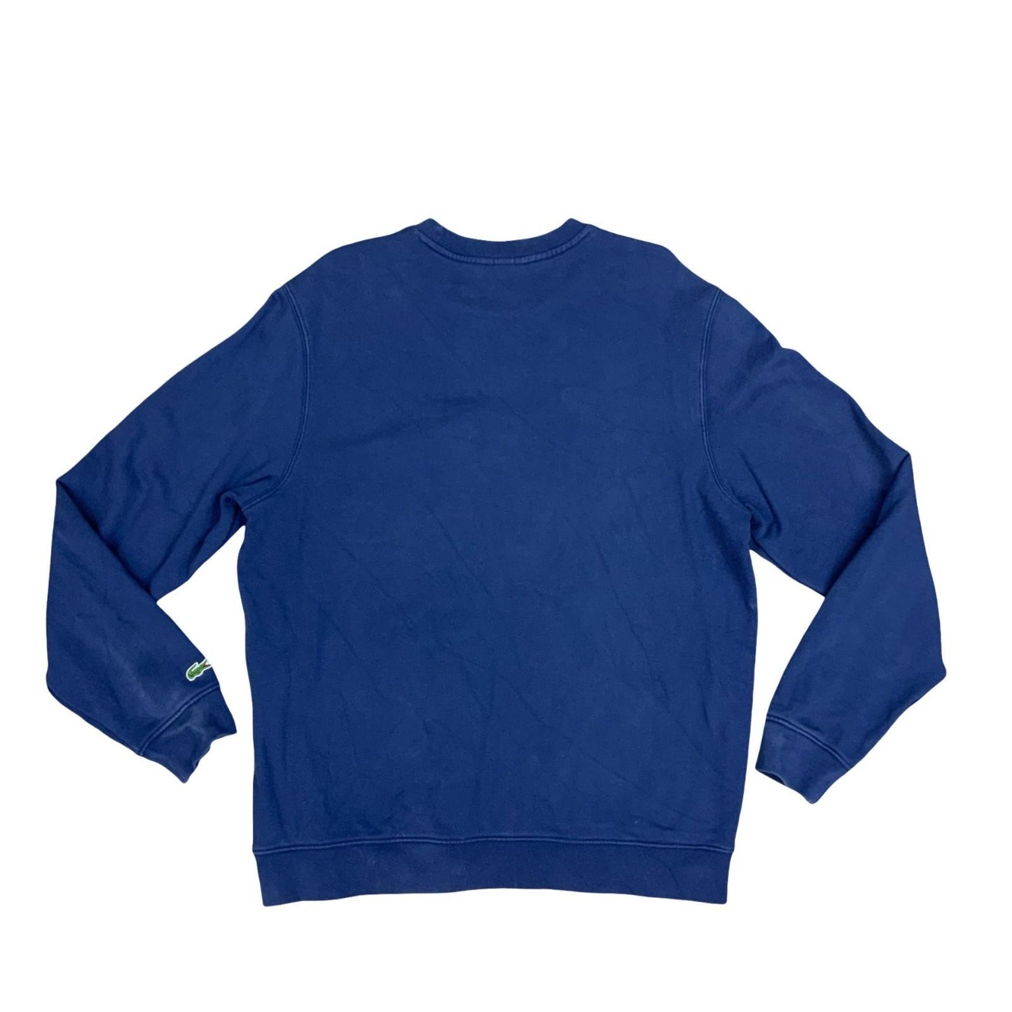 Y2K Lacoste Club Big Logo Embroidered Graphic Navy Blue Crewneck Sweatshirt XXL