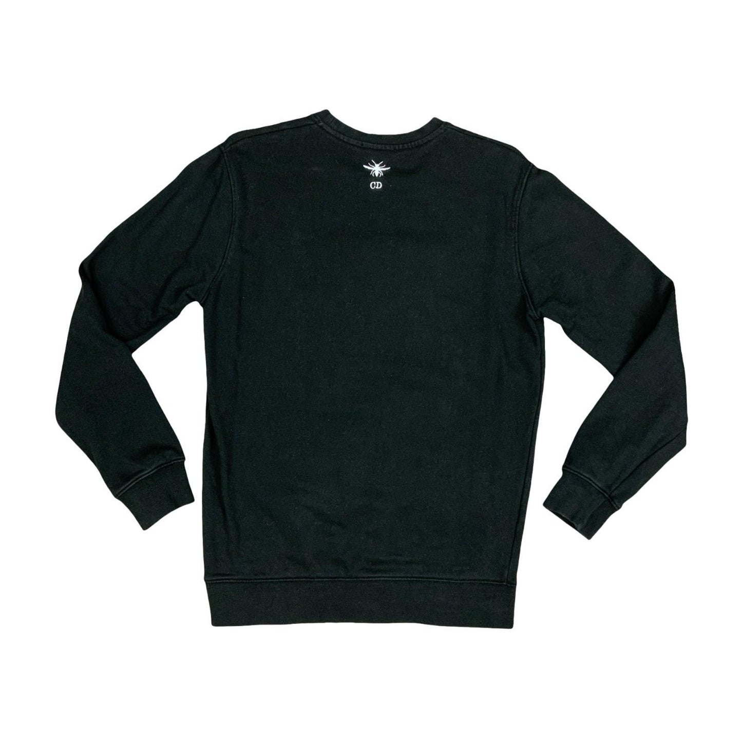 Y2K Designer Christian Dior Black Crewneck Sweater Jumper Dior Spell-Out Medium