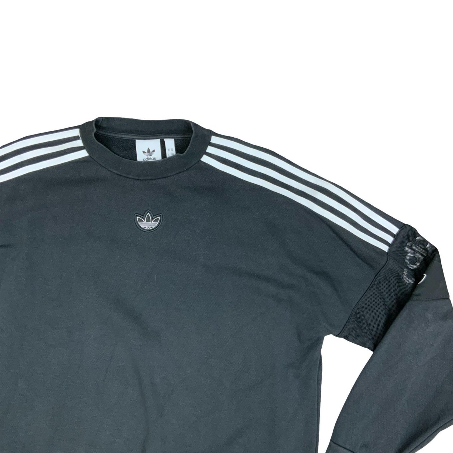 Adidas Originals Trefoil Logo Black Sweater Crewneck Jumper Medium