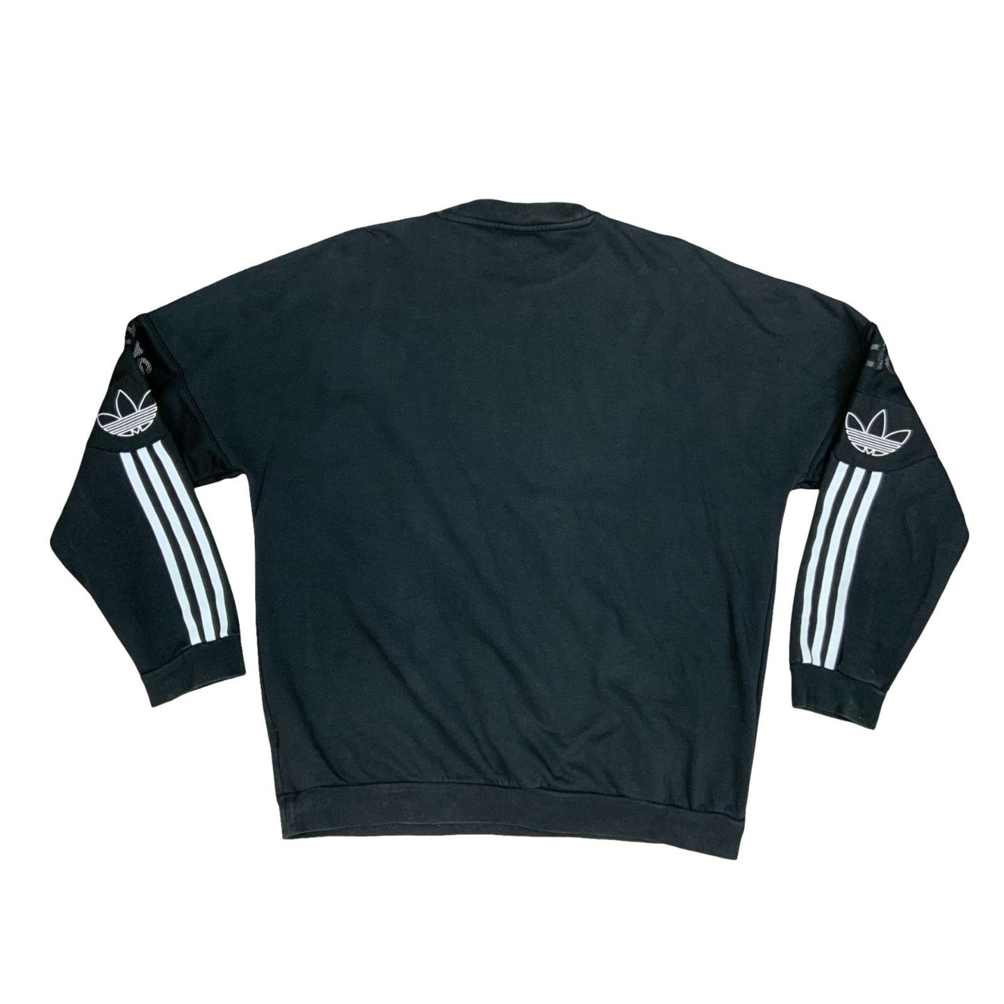 Adidas Originals Trefoil Logo Black Sweater Crewneck Jumper Medium