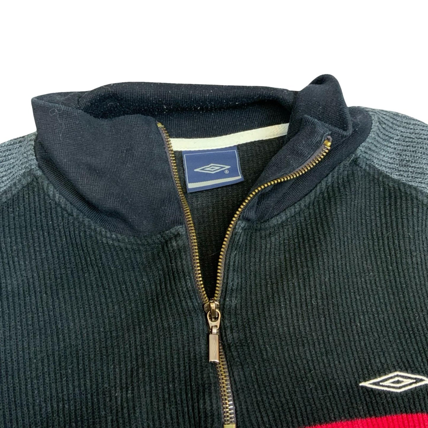 Vintage 90s Umbro Retro Colour Blocked 1/4 Zip Sweater Jumper Crewneck XL