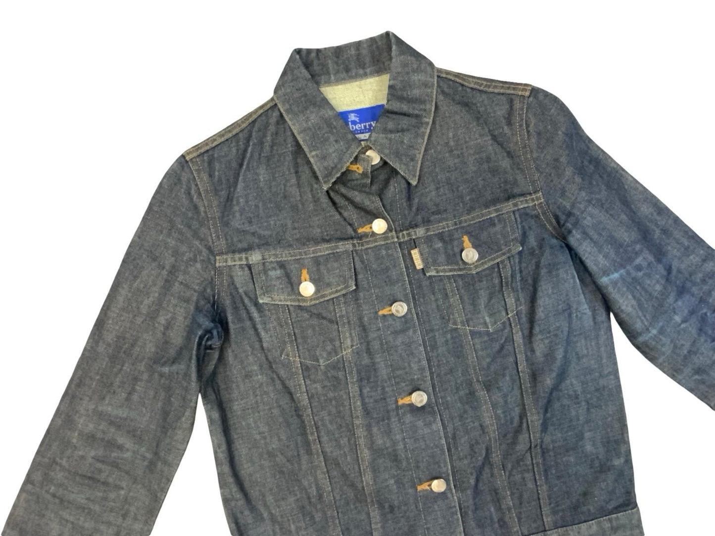 BURBERRYS BLUE LABEL TYPE 3 TRUCKER DENIM JACKET INDIGO BLUE XS