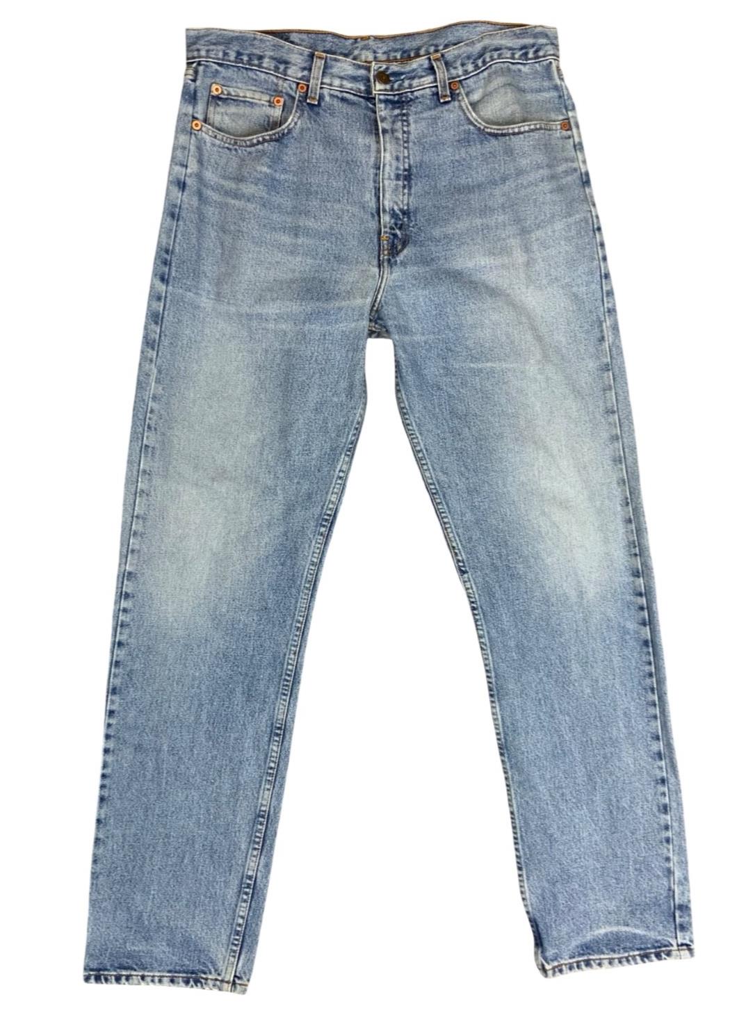 VTG LEVIS 1990s 615 ORANGE TAB LIGHT STONEWASH HEAVYWEIGHT JEANS 34W 33L