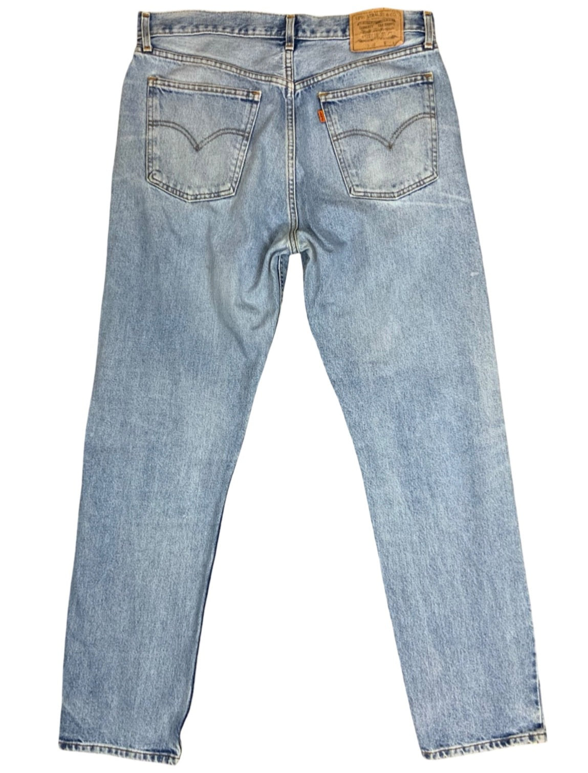 VTG LEVIS 1990s 615 ORANGE TAB LIGHT STONEWASH HEAVYWEIGHT JEANS 34W 33L