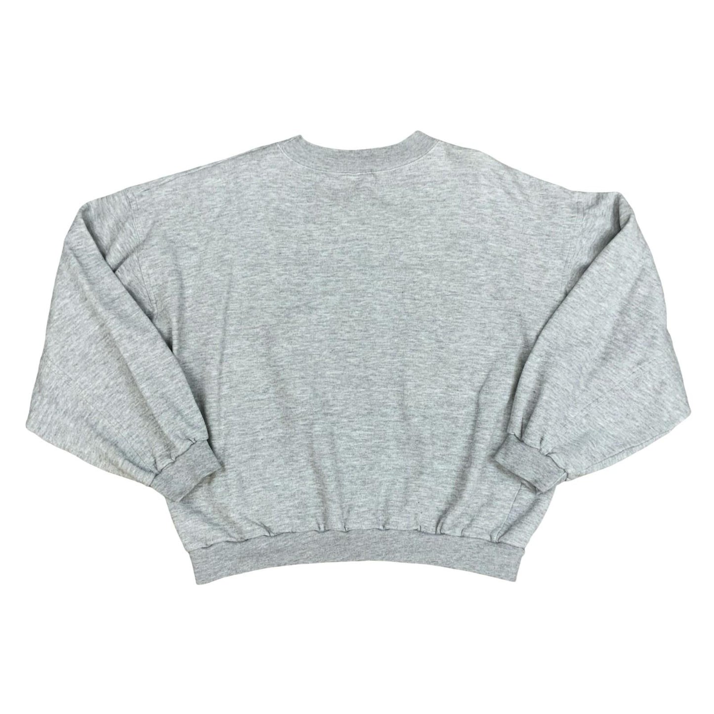 Vintage 1990s Nike Grey Sweater Crewneck Jumper Embroidered Spell-Out Logo Large