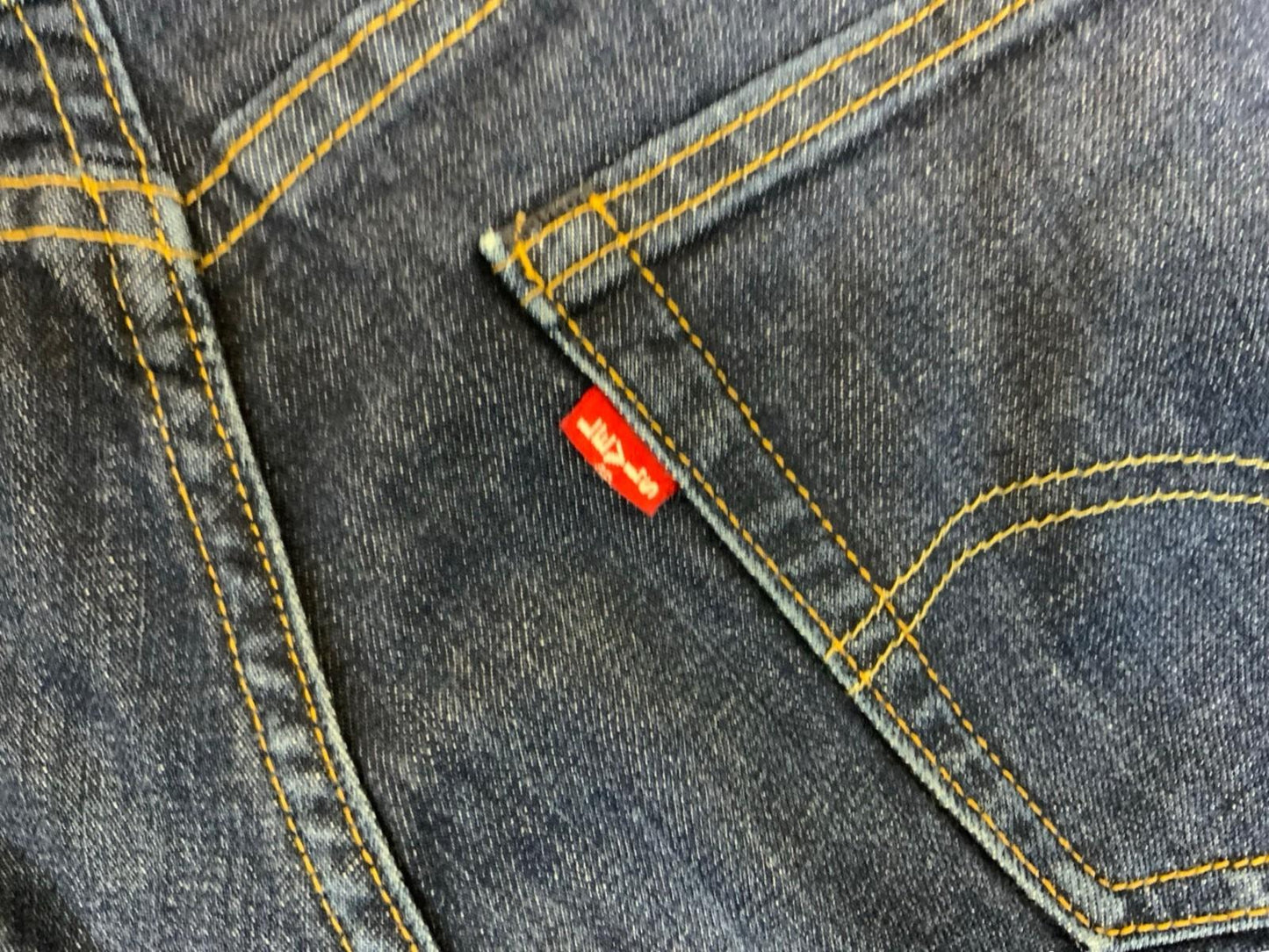 LEVIS BIG E RED TAB 511 PERFORMANCE PREMIUM DENIM JEANS DARK INDIGO 33W 32L