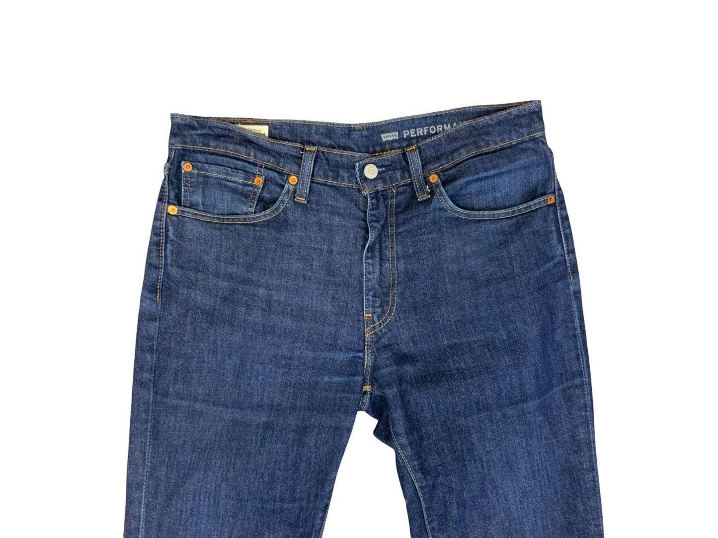 LEVIS BIG E RED TAB 511 PERFORMANCE PREMIUM DENIM JEANS DARK INDIGO 33W 32L