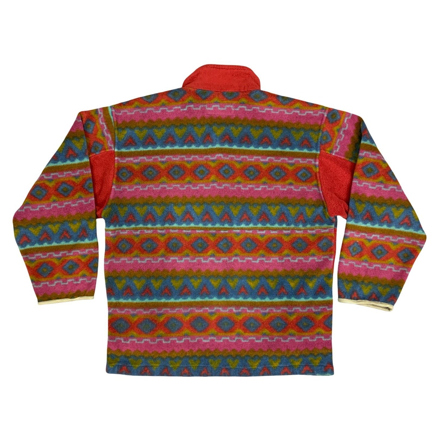 Vintage 90s Polartec Sci Club Zanica Button-Up Multi-Coloured AOP Fleece Medium