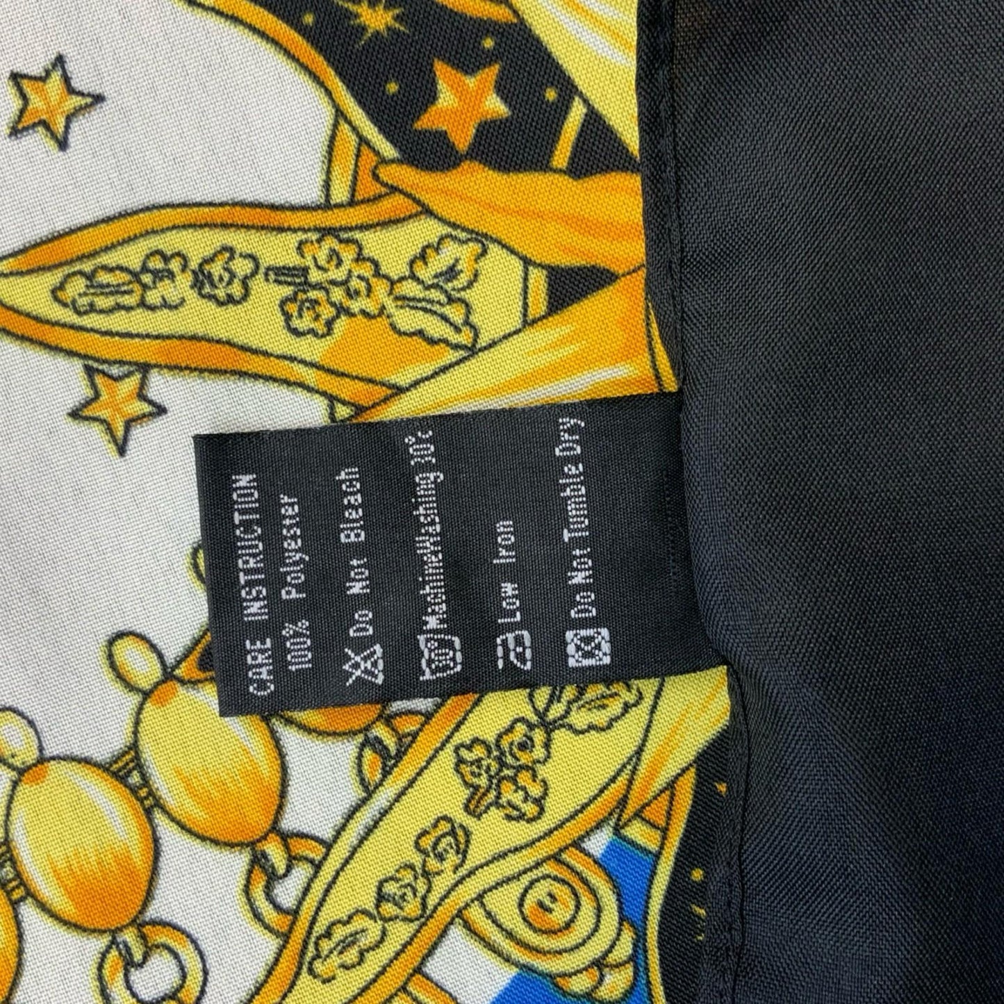 VTG 'THE ZODIAC ONE' RICARDA M HANDMADE BLUE WHITE GOLD BLACK CELESTIAL SCARF