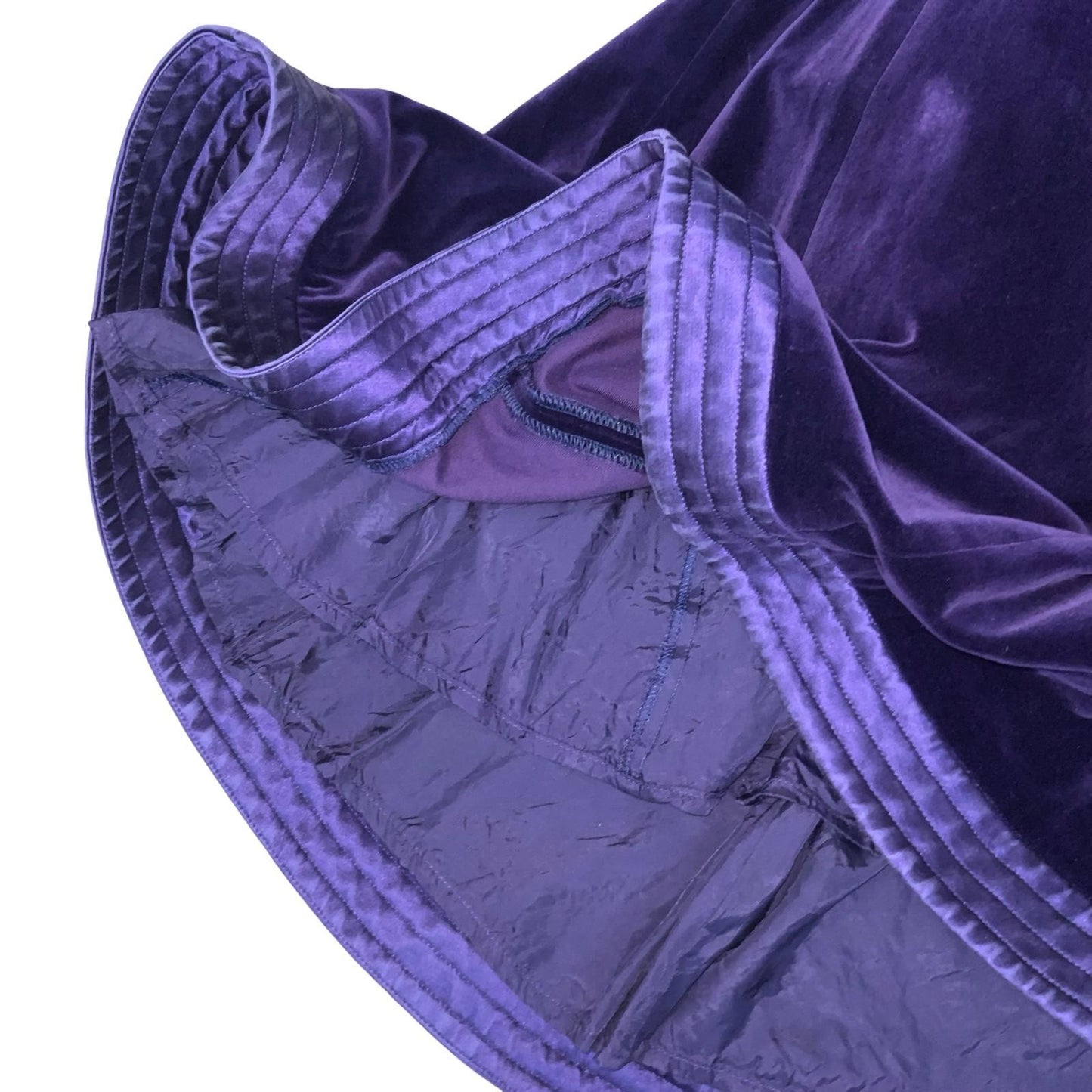 VTG 80s 90s 'ESCADA' MARGARETHA LEY COUTURE PURPLE VELVET COCKTAIL MINI DRESS S